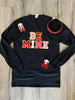 Be Mine Chenille Patch L/S T-shirt {Black}