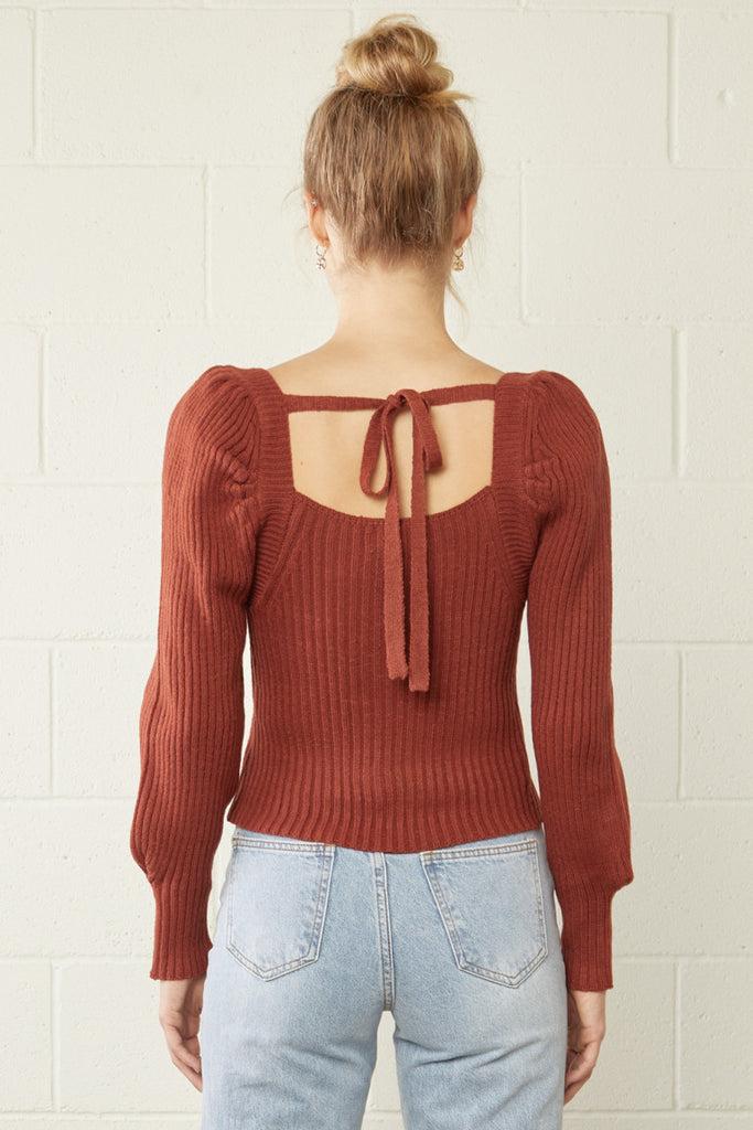 Elevated Feelings Sweater {Rust}
