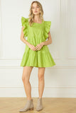 Starlet Ruffle Dress {Chartreuse}