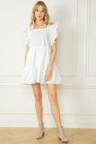 Starlet Ruffle Dress {White}